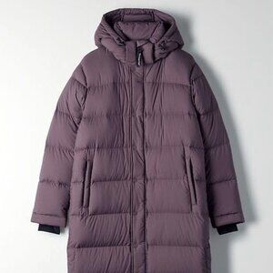 Aritzia The Super Puff Long in Dark Cocoa, Small